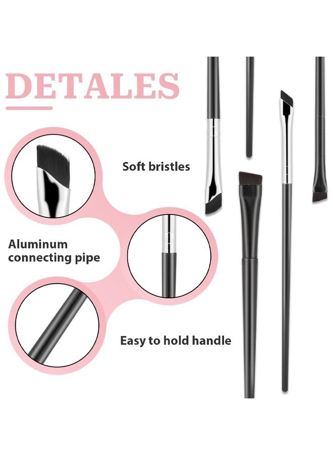 5 Pack Slanted Eyebrow Brush Eyeliner Brushes Angled Makeup Brush Fine Angled Eyebrow Concealer Brushes Ultra Thin Slanted Flat Angle Eye Makeup Brushes For Precision Makeup Application - Image 3